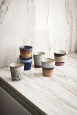 Coffee Mugs 70's Ceramics Set of 6