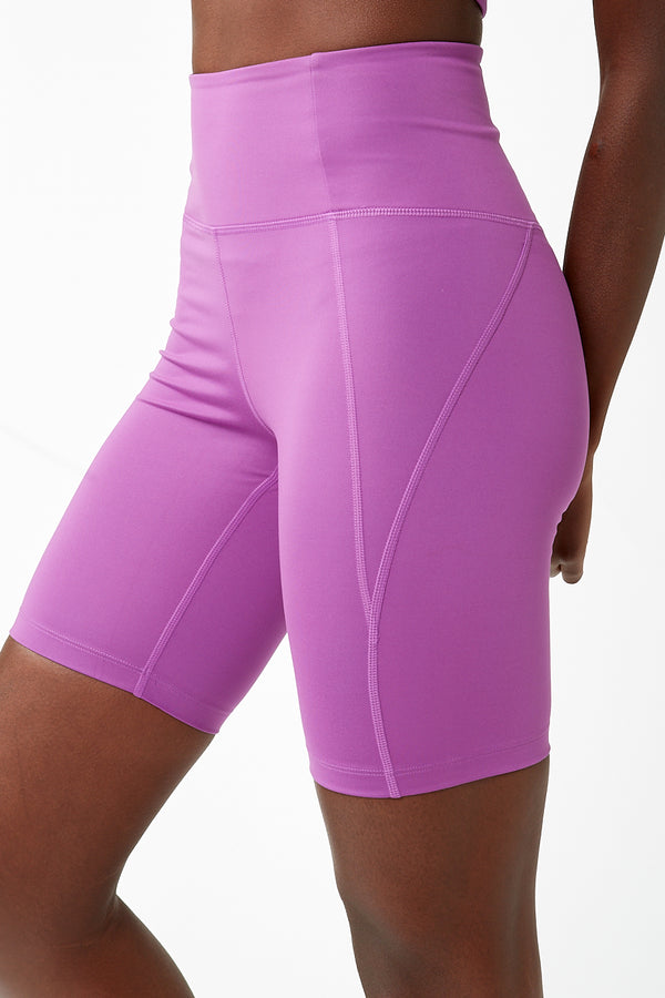 Wildflower Purple High Rise Bike Shorts