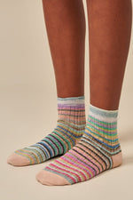 Multicoloured Stripe Friep Socks