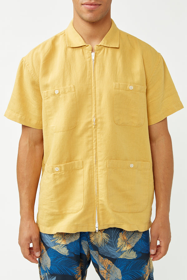 Yellow Linen Matty Pool Jacket