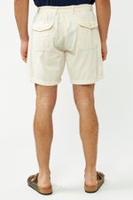 Natural Pincord Camp Pocket Shorts