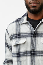 Grey Melange Check Castor Shirt