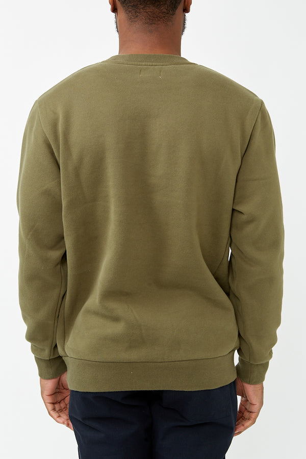 Olive Classic Fleece Crew