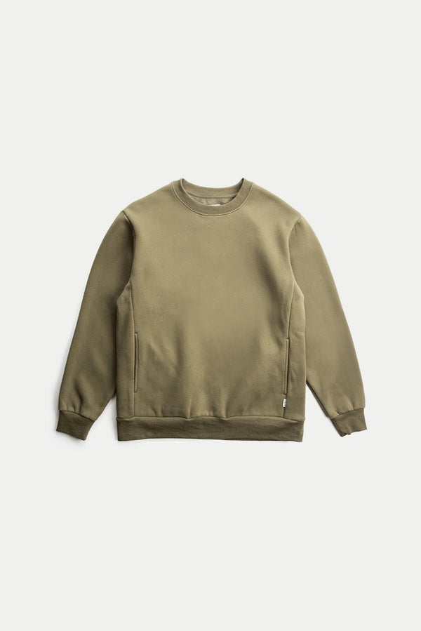 Olive Classic Fleece Crew