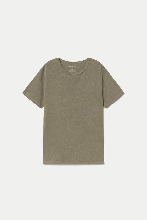 Basic Olive Green Hemp T-Shirt