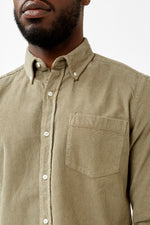 Plain Olive Cord Shirt