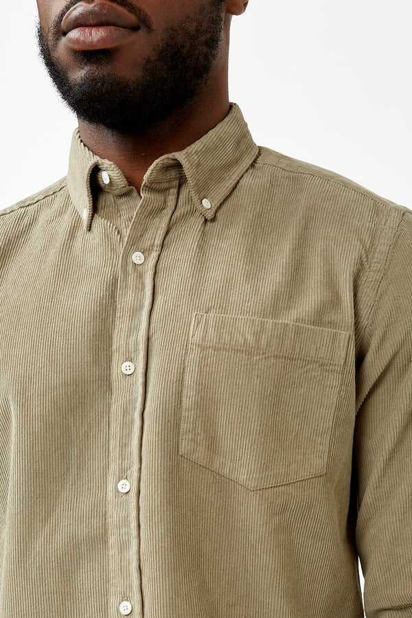 Plain Olive Cord Shirt