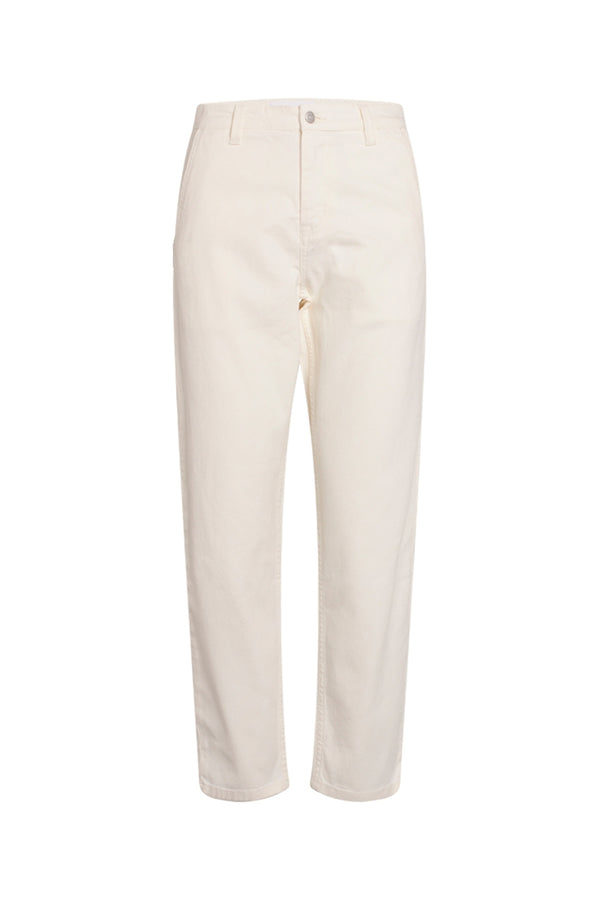 Calla Star White Canvas Tapered Workwear Pants