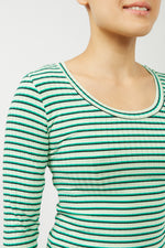 Green Stripe Tinilla Long Sleeve Top