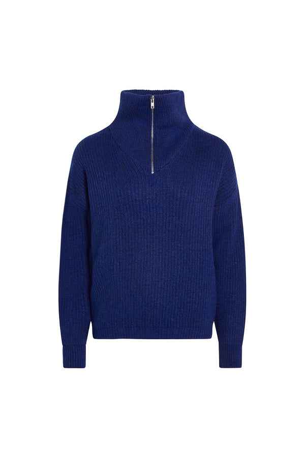Blue Hairy Rib Kinju Sweater