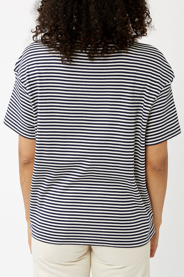 Navy Stripe Amabel Loose Fitted Tee