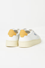 Dallas Low Gold Leather Nubuck Sneakers Womens