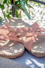 Orange Stripe Sandals