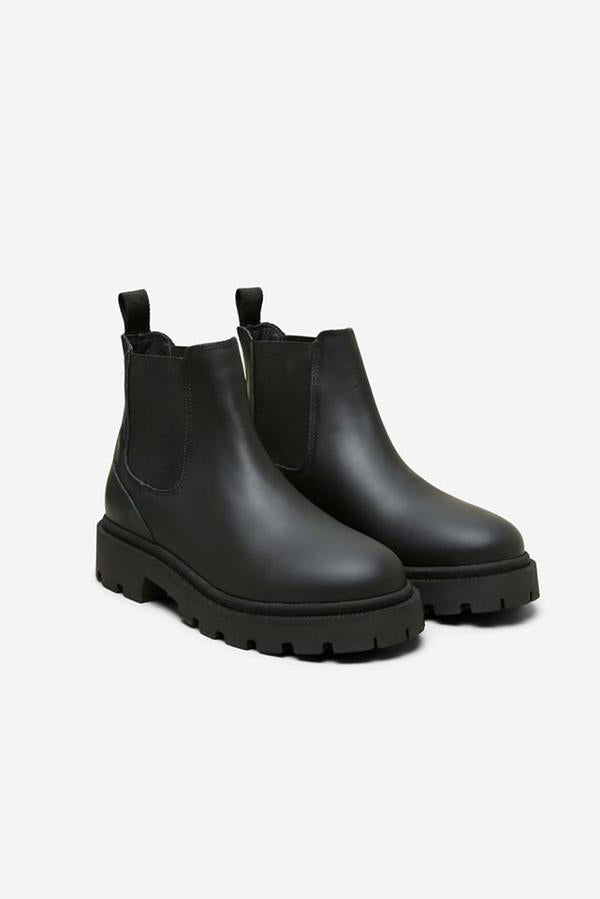 Black Emma Chelsea Leather Boot