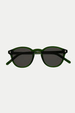 Nelson Bottle Green Sunglasses - Grey Solid Lens
