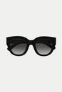 Cleo Black Sunglasses - Grey Gradient Lens