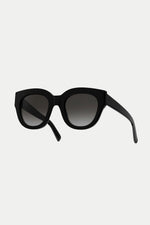 Cleo Black Sunglasses - Grey Gradient Lens