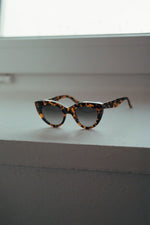 June Havana Sunglasses - Grey Gradient Lens
