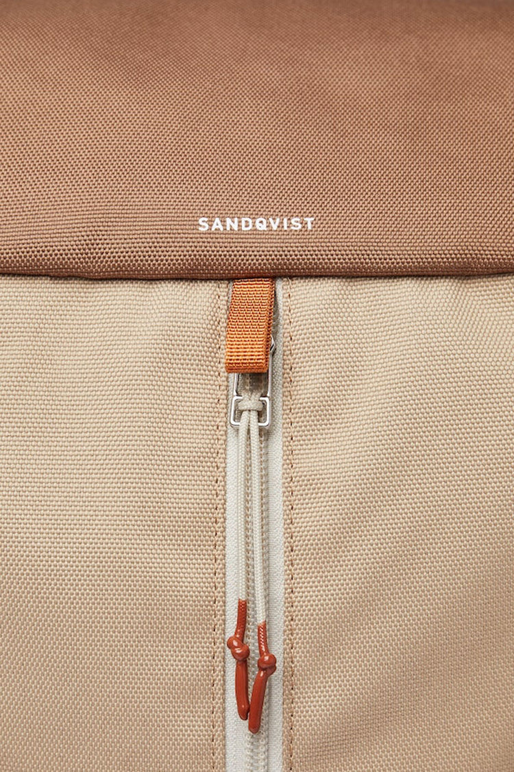 Brown With Beige Webbing Sune Backpack