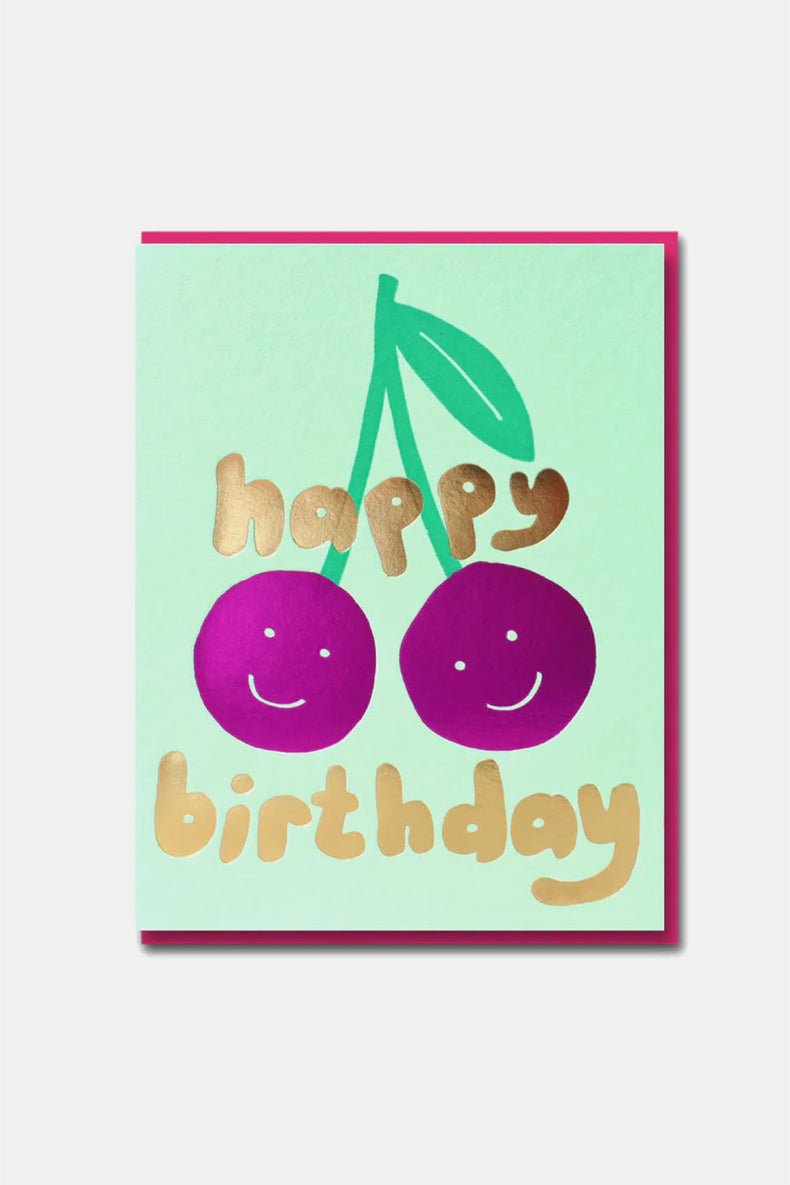 Joyful Happy Cherries Card