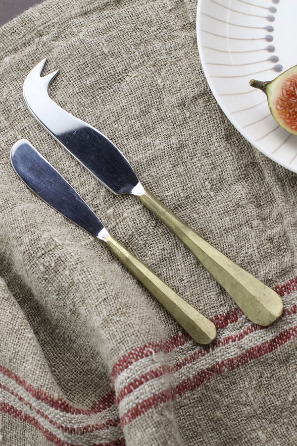 Brushed Gold Osko Cheese and Butter Knife Set