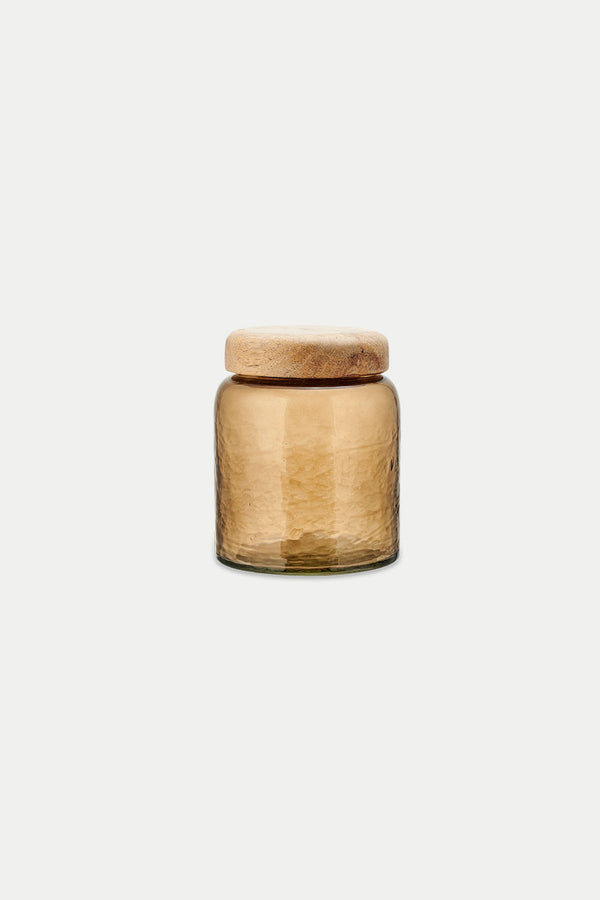 Smoke Brown Charal Storage Jar - Small