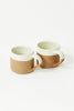 White Mali Ribbed Coffee Mug - Set of 2