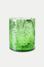 Green Cheetah Glass Vase M