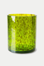 Green Cheetah Glass Vase L