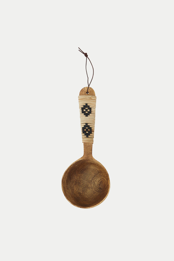 Wooden Serving Spoon With Cane