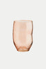 Coral Hammered Drinking Glass