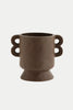 Dark Brown Stoneware Vase