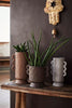 Dark Brown Stoneware Vase