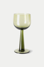 Olive Green The Emeralds Wine Glass Tall