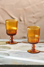 Amber Fali Wine Glass