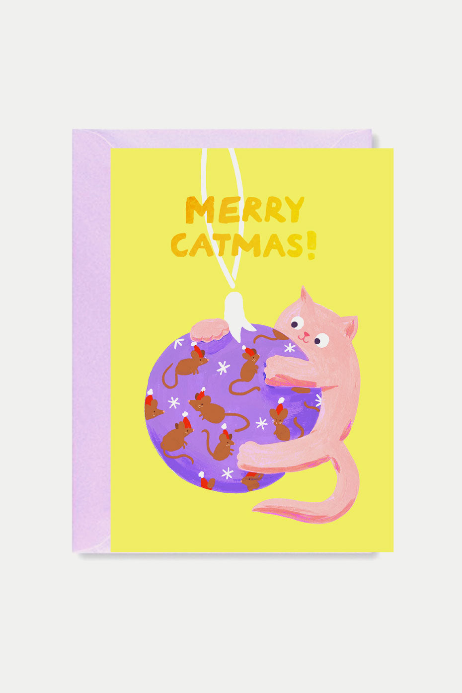 Merry Catmas Gold Foiled Card