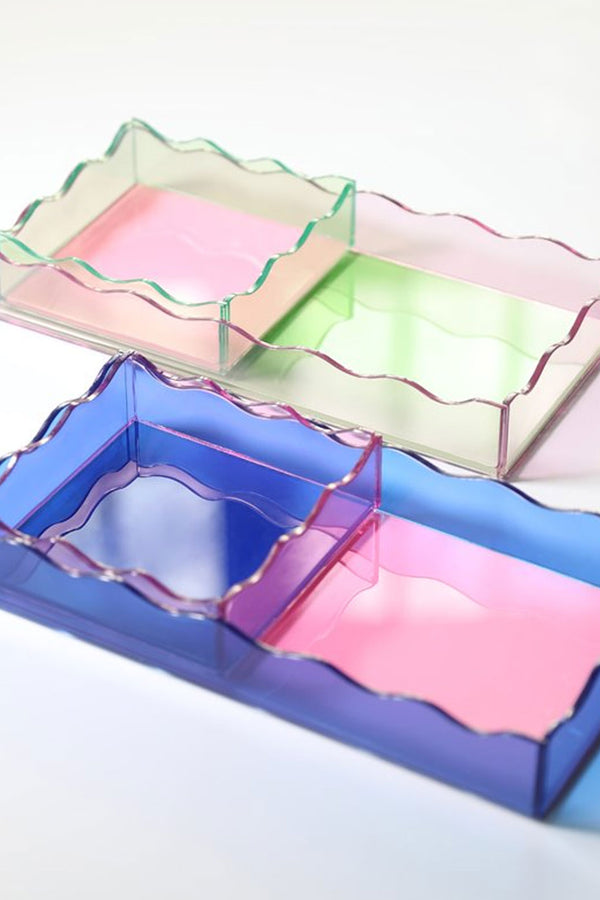 Pink Wobbly Square Tray