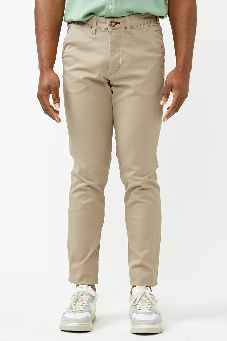 Greige Slim-Miles Flex Chino Pants