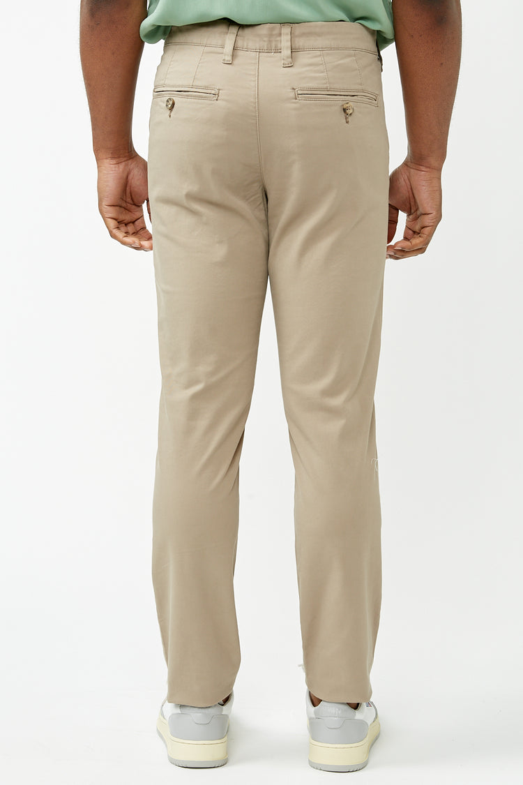 Greige Slim-Miles Flex Chino Pants