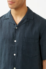 Navy Linen Shirt