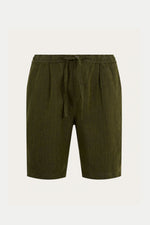 Forrest Night Fig Loose Linen Shorts