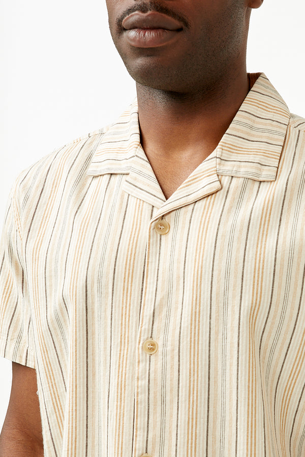 Natural Vacation Stripe Short Sleeve Shirt