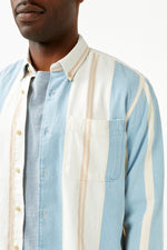 Brad Light Blue Denim Striped Shirt