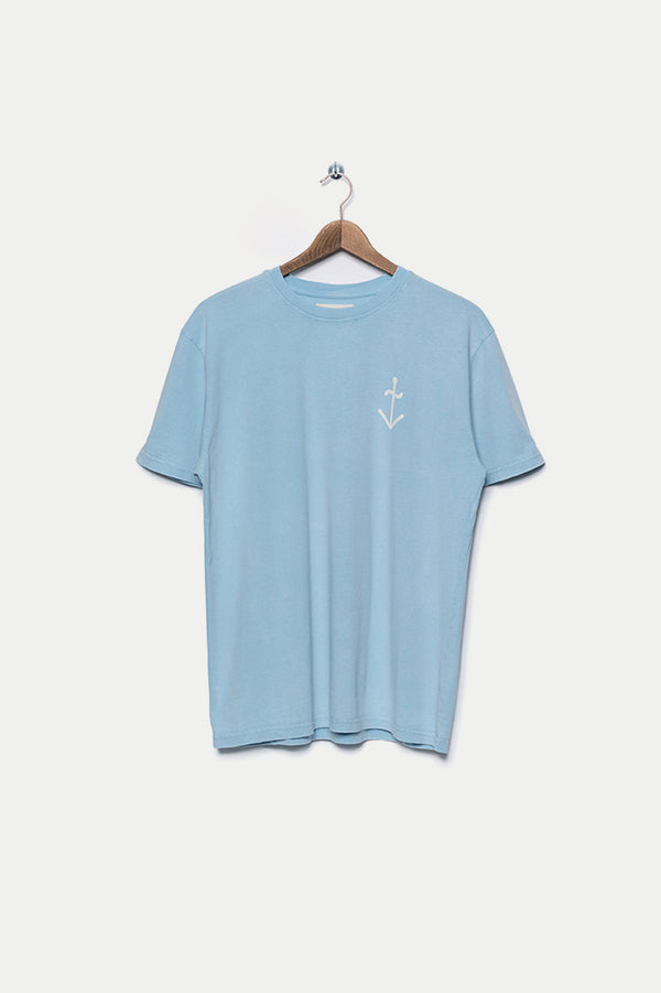 Sky Blue Ecru Logo Dantas T-Shirt