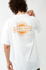 Bright White Save The Earth T-Shirt