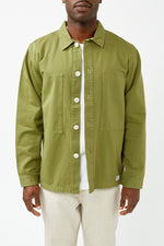 Loden Green Cotton Twill Box Shirt