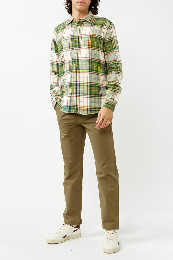 Olive store plaid pants