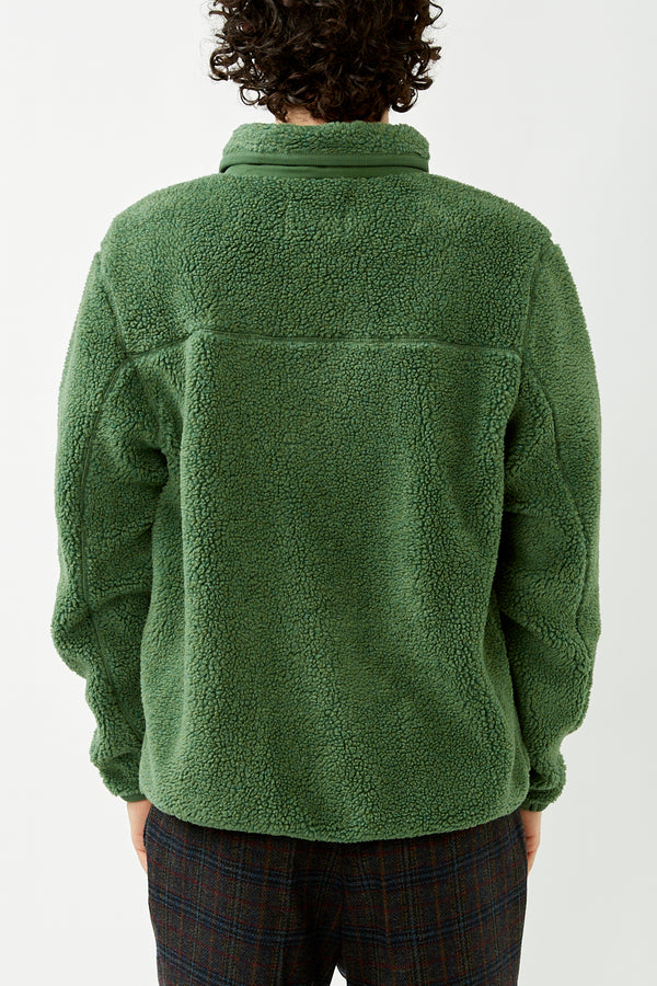 Sage Green Shawl Collar Fleece