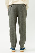 Grey Wool Herringbone Trousers