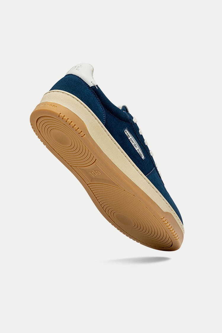 Navy Suede Court Trainer Mens